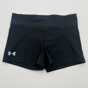 Under Armour Womens Black HeatGear Compression Volleyball Shorts Size M